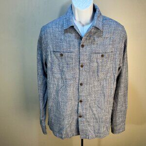 Line of Trade Men's marled blue long sleeve shirt Medium M EUC